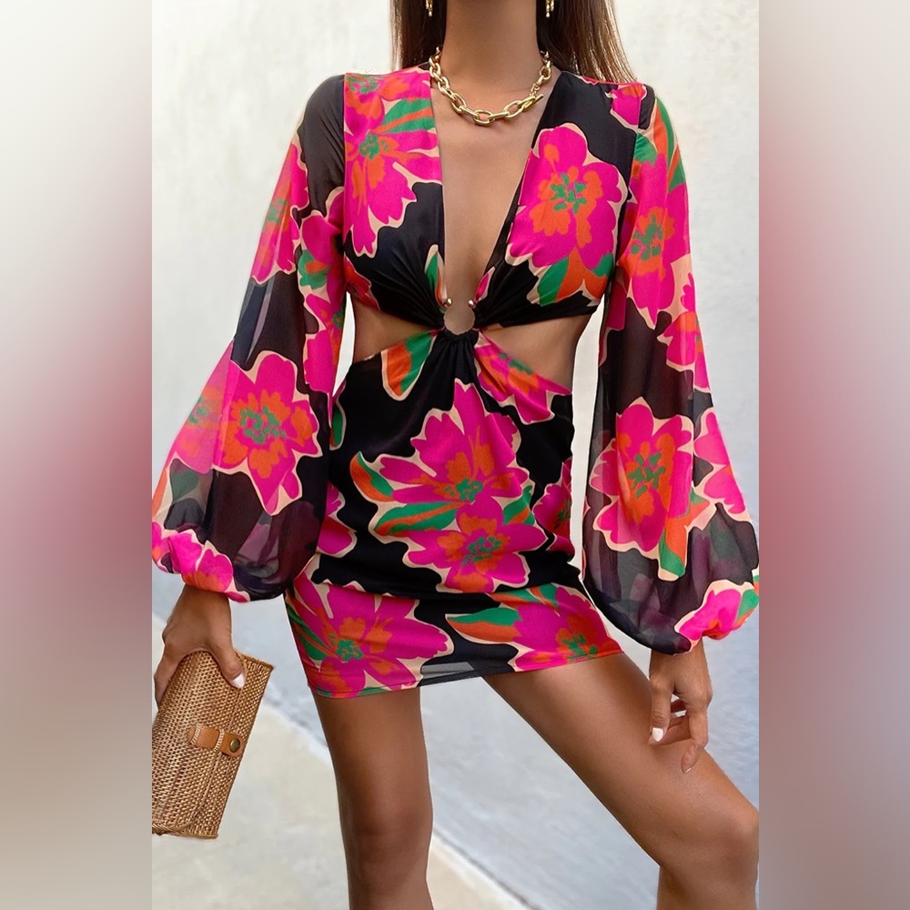 Runaway the Label Angel Mini Dress in Pink Floral